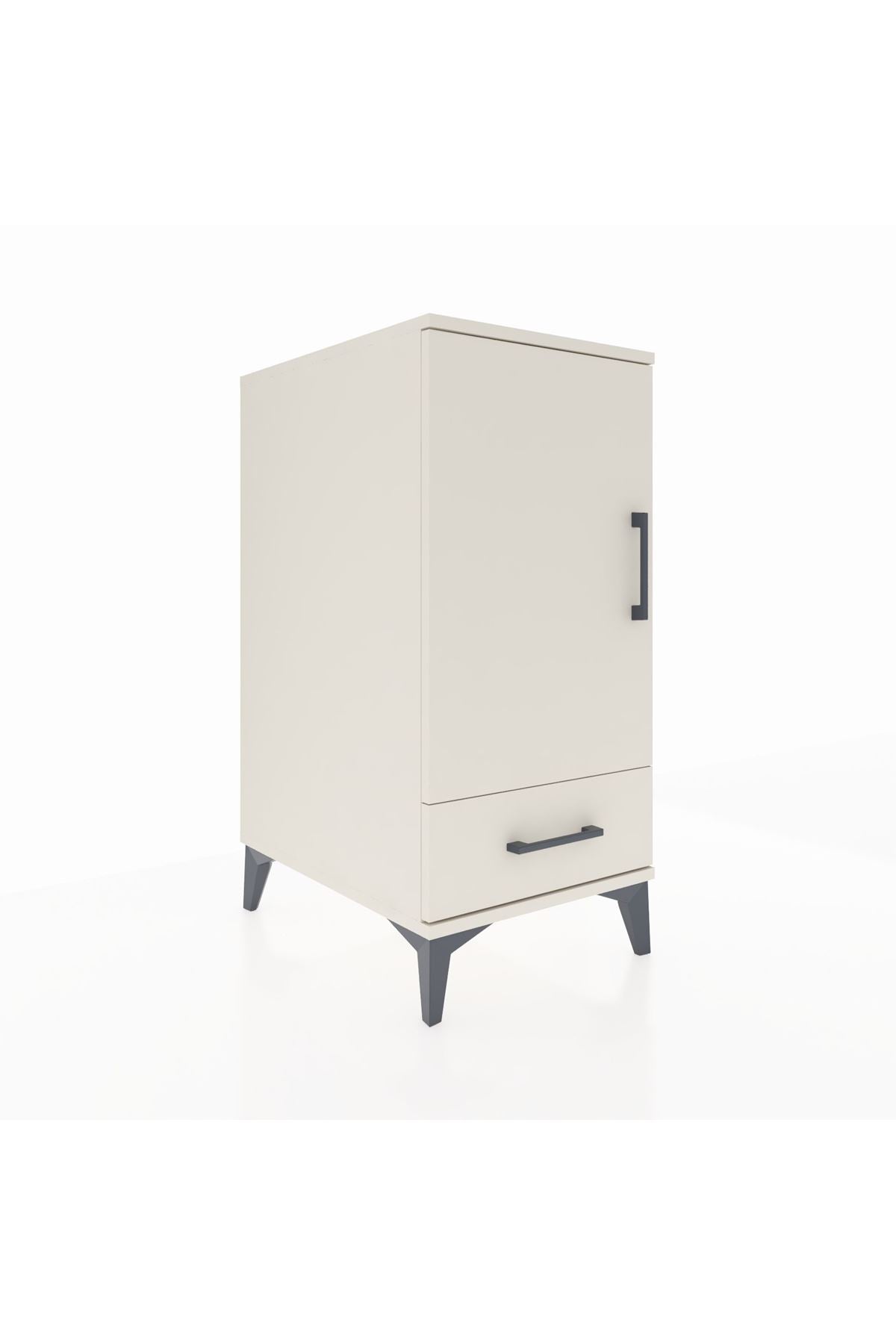 Kronos Komodin 3 Raflı Tek Çekmeceli Tek Kapaklı 44x59x96 Aytaşı-Aytaşı
