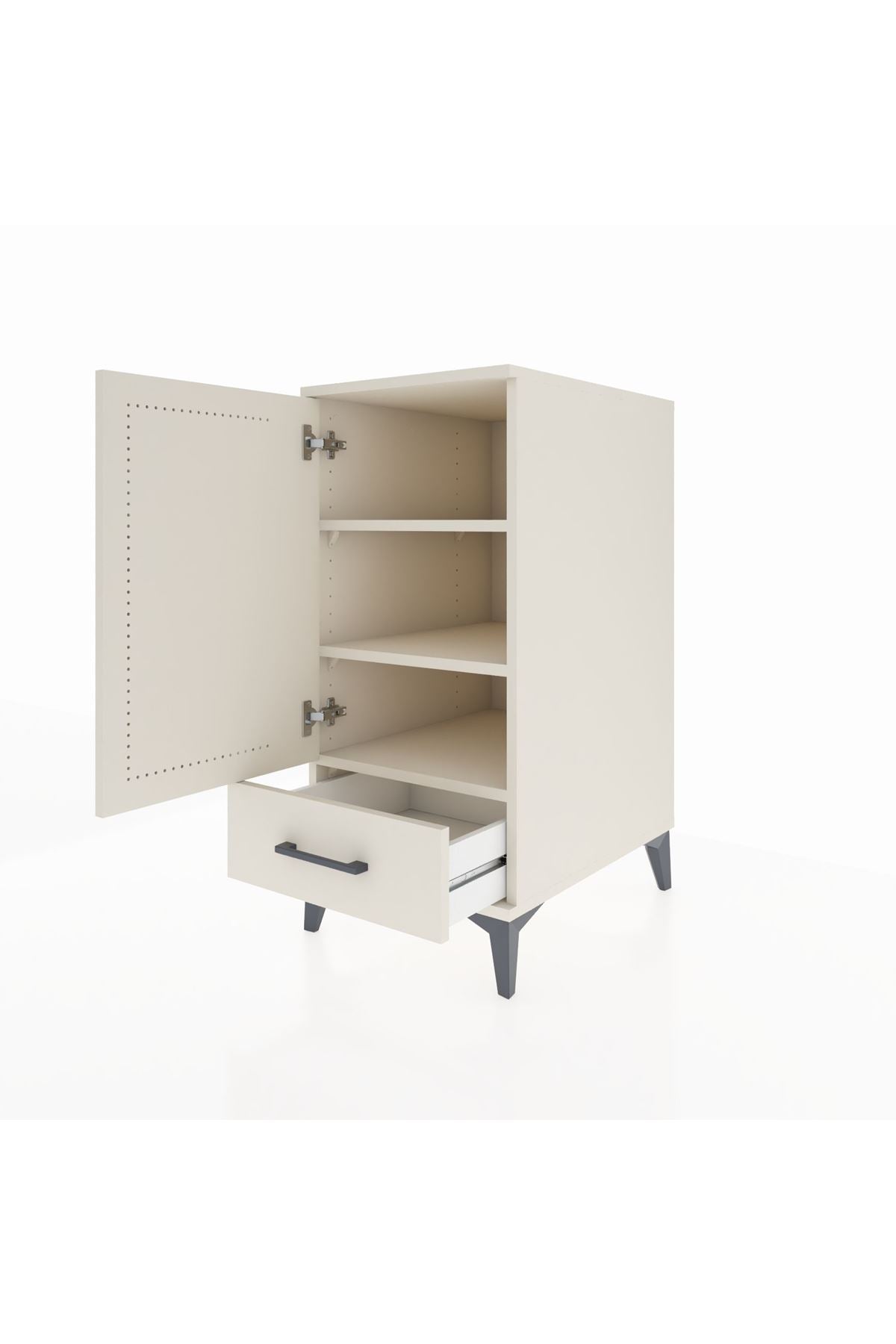 Kronos Komodin 3 Raflı Tek Çekmeceli Tek Kapaklı 44x59x96 Aytaşı-Aytaşı