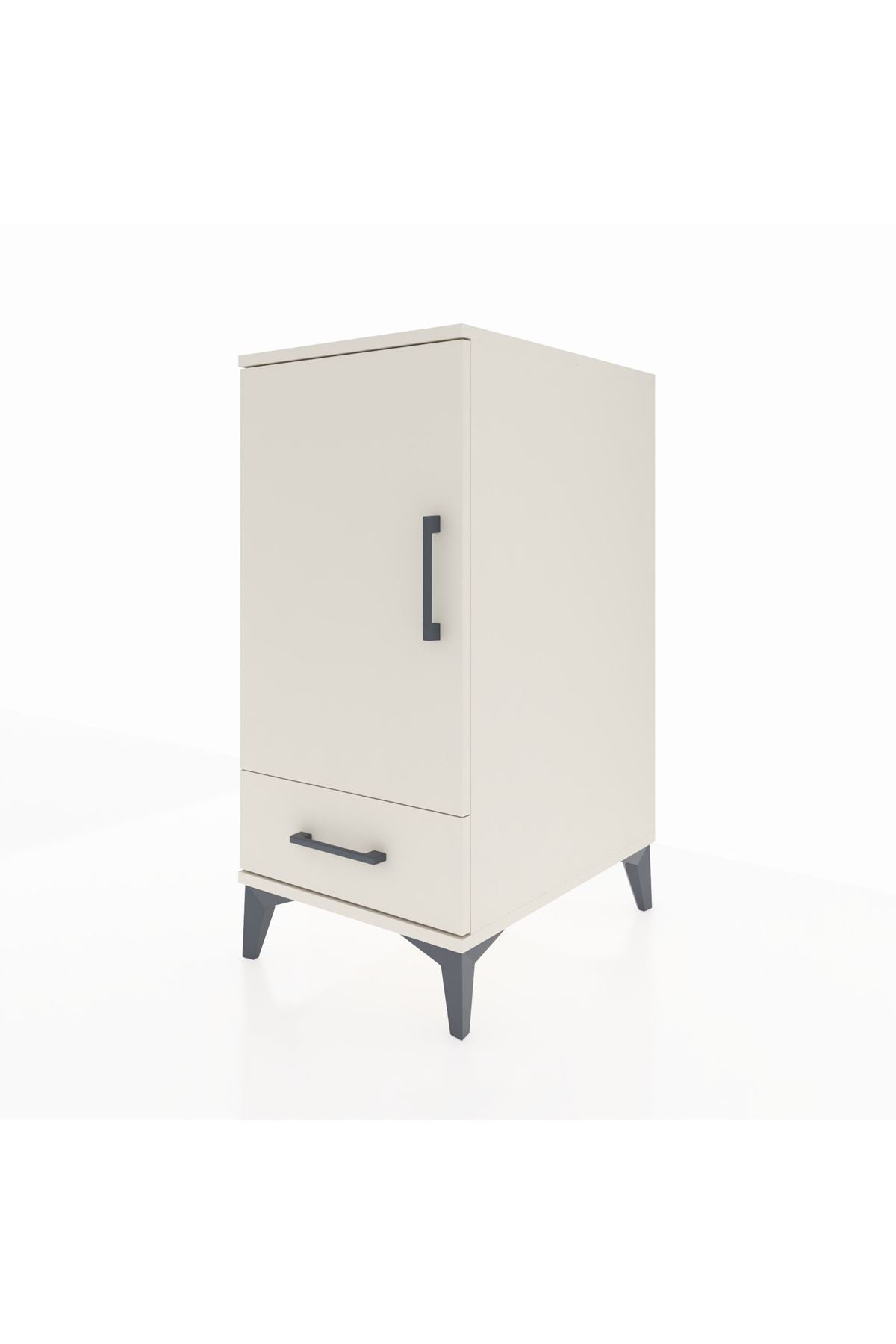 Kronos Komodin 3 Raflı Tek Çekmeceli Tek Kapaklı 44x59x96 Aytaşı-Aytaşı