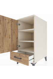 Kronos Komodin 3 Raflı Tek Çekmeceli Tek Kapaklı 44x59x96 Aytaşı-Çam