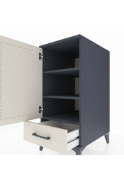 Kronos Komodin 3 Raflı Tek Çekmeceli Tek Kapaklı 44x59x96 Antrasit-Aytaşı