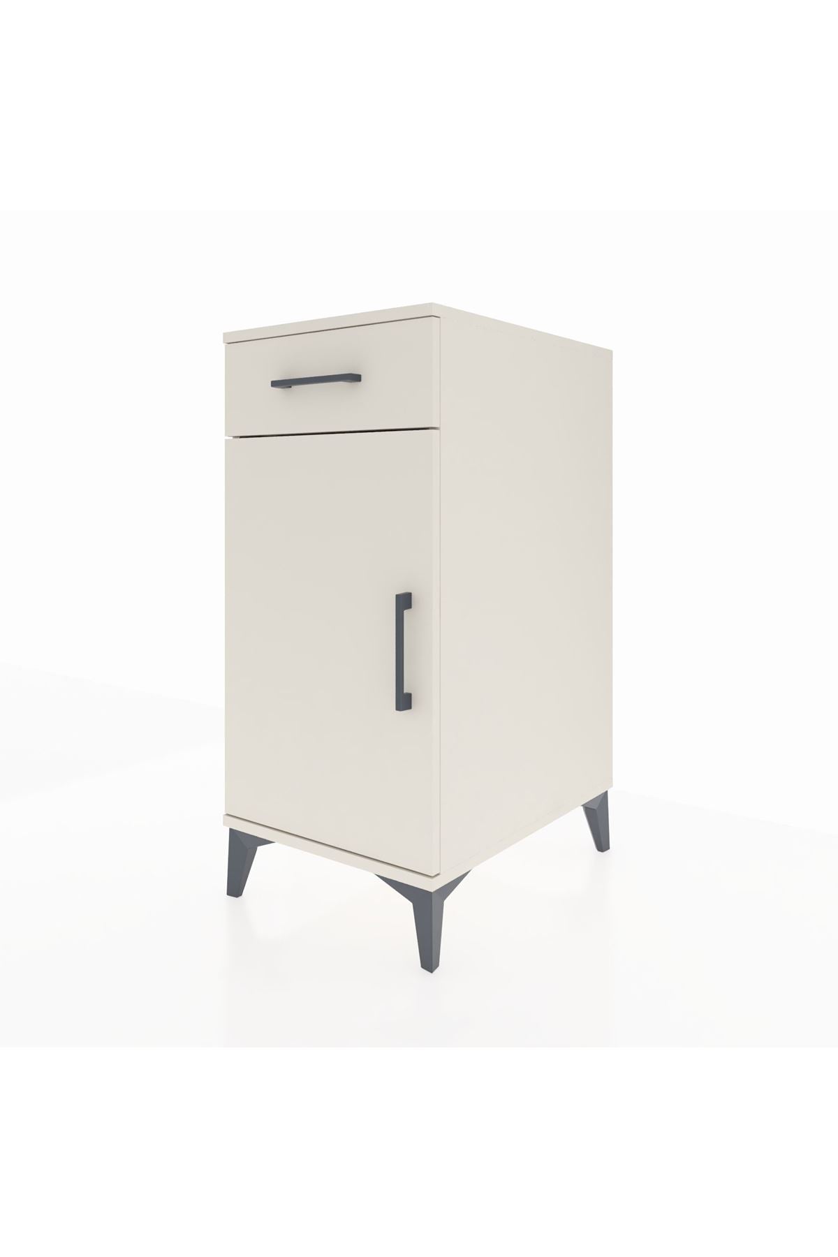 Kronos Komodin 2 Raflı Tek Çekmeceli Tek Kapaklı 44x59x96 Aytaşı-Aytaşı