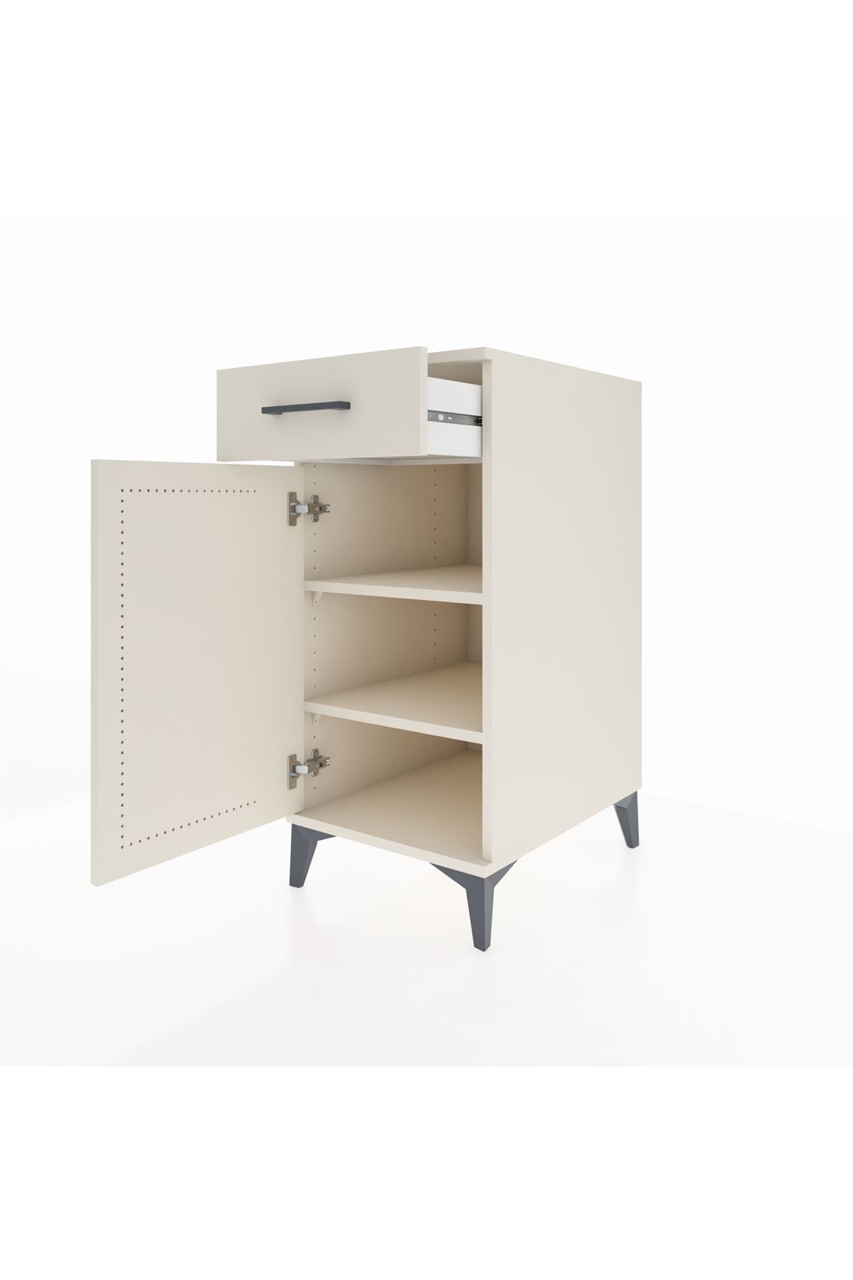 Kronos Komodin 2 Raflı Tek Çekmeceli Tek Kapaklı 44x59x96 Aytaşı-Aytaşı