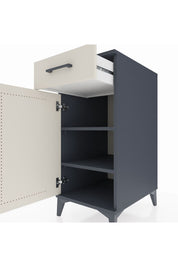 Kronos Komodin 2 Raflı Tek Çekmeceli Tek Kapaklı 44x59x96 Antrasit-Aytaşı