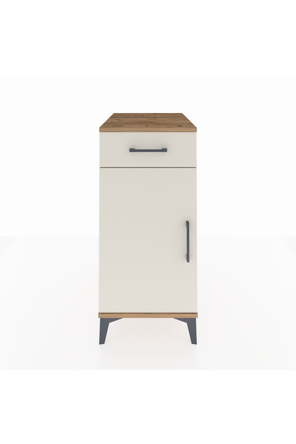 Kronos Komodin 2 Raflı Tek Çekmeceli Tek Kapaklı 44x59x96 Çam-Aytaşı