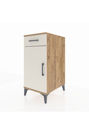 Kronos Komodin 2 Raflı Tek Çekmeceli Tek Kapaklı 44x59x96 Çam-Aytaşı