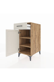 Kronos Komodin 2 Raflı Tek Çekmeceli Tek Kapaklı 44x59x96 Çam-Aytaşı