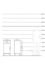 Kronos Komodin 2 Raflı Tek Çekmeceli Tek Kapaklı 44x59x96 Çam-Antrasit
