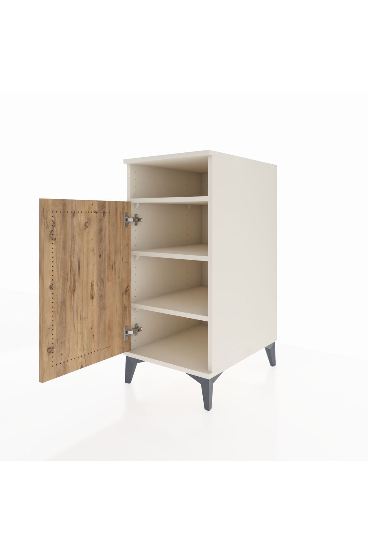 Kronos Komodin 3 Raflı Tek Kapaklı 44x59x96 Aytaşı-Çam