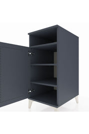 Kronos Komodin 3 Raflı Tek Kapaklı 44x59x96 Antrasit-Antrasit
