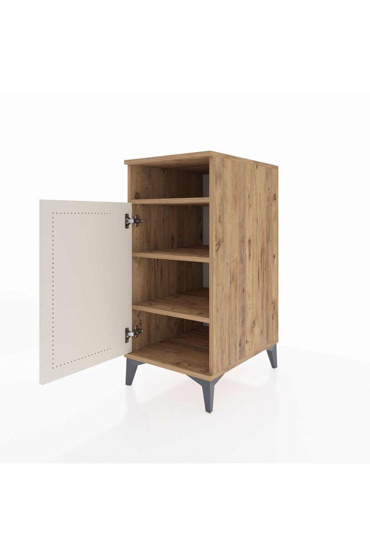 Kronos Komodin 3 Raflı Tek Kapaklı 44x59x96 Çam-Aytaşı