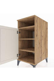 Kronos Komodin 3 Raflı Tek Kapaklı 44x59x96 Çam-Aytaşı