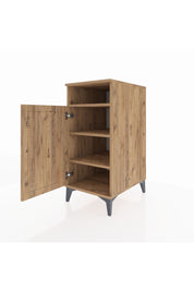 Kronos Komodin 3 Raflı Tek Kapaklı 44x59x96 Çam-Çam