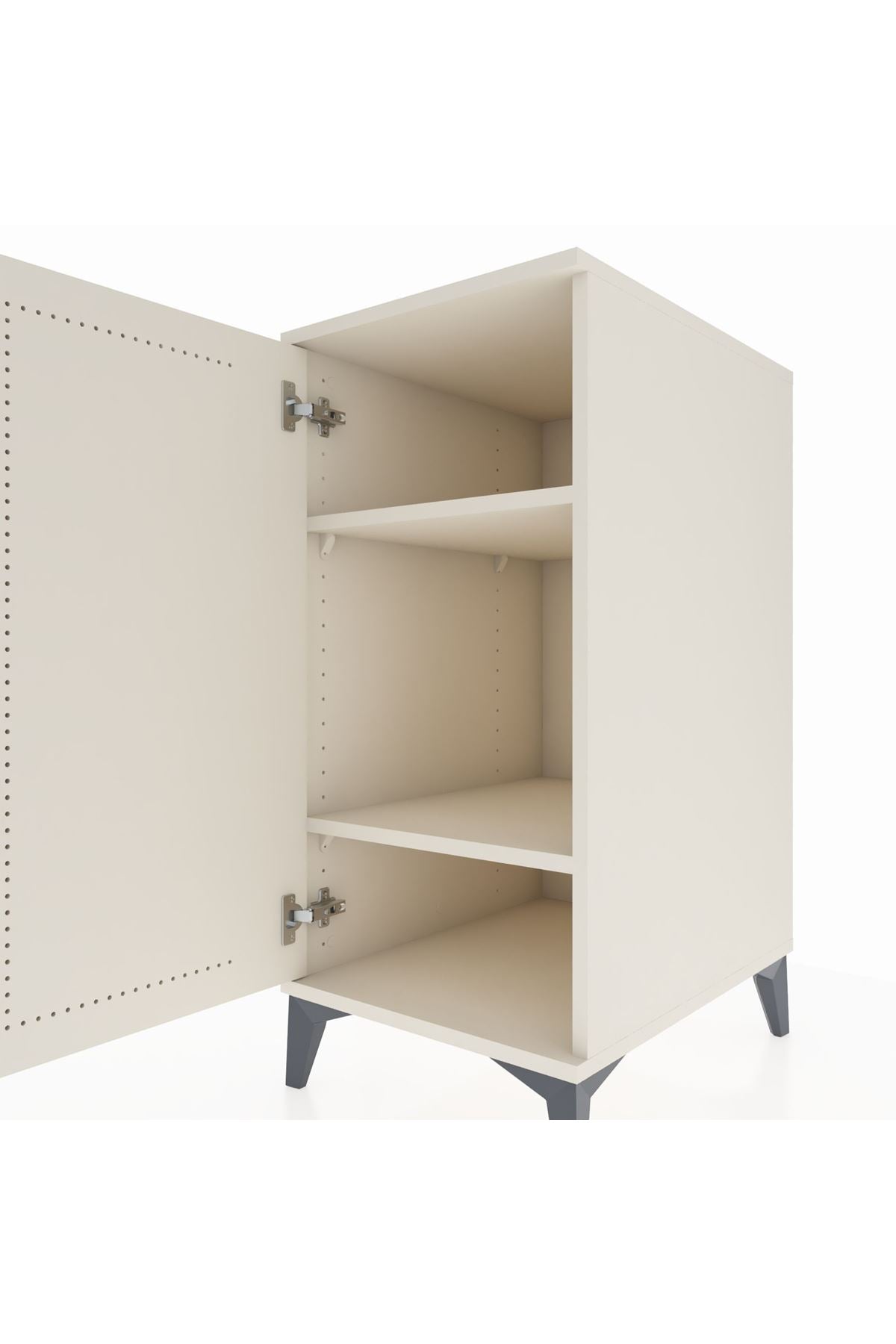Kronos Komodin 2 Raflı Tek Kapaklı 44x59x96 Aytaşı-Aytaşı