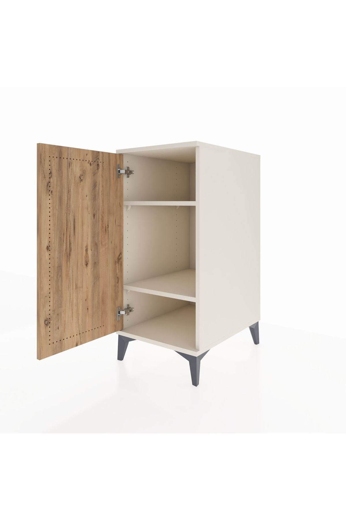 Kronos Komodin 2 Raflı Tek Kapaklı 44x59x96 Aytaşı-Çam