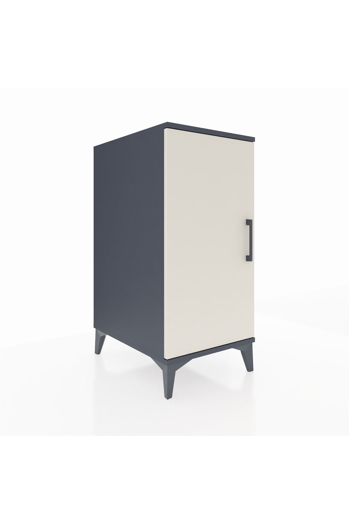 Kronos Komodin 2 Raflı Tek Kapaklı 44x59x96 Antrasit-Aytaşı