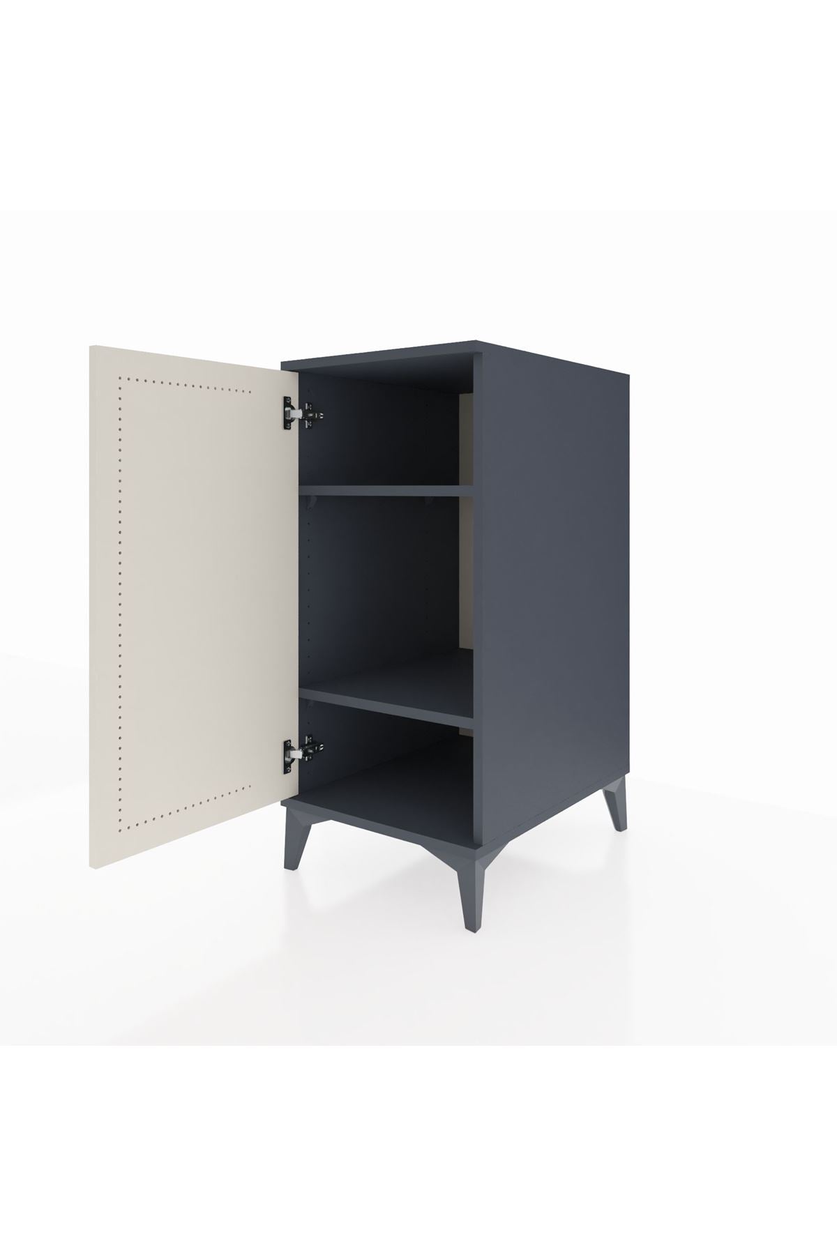 Kronos Komodin 2 Raflı Tek Kapaklı 44x59x96 Antrasit-Aytaşı