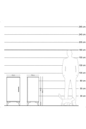 Kronos Komodin 2 Raflı Tek Kapaklı 44x59x96 Antrasit-Aytaşı