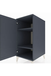 Kronos Komodin 2 Raflı Tek Kapaklı 44x59x96 Antrasit-Antrasit