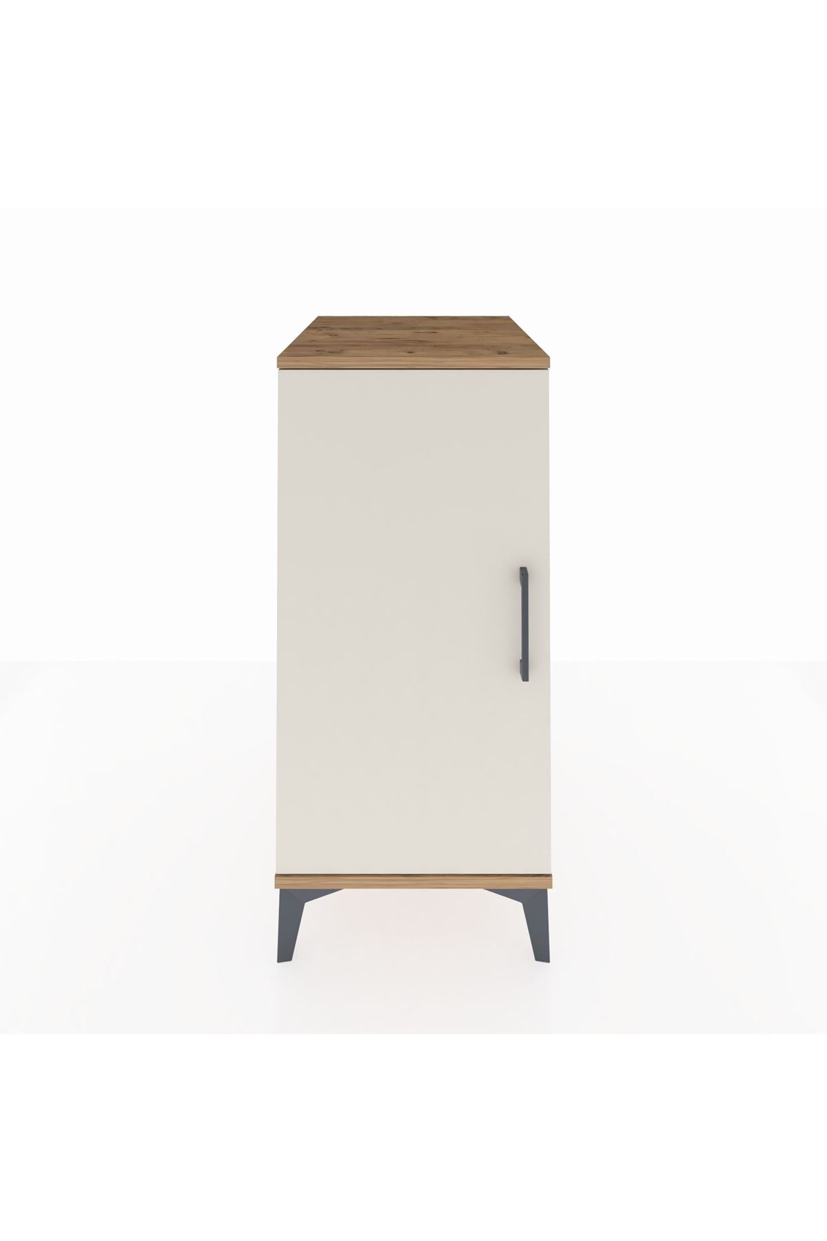 Kronos Komodin 2 Raflı Tek Kapaklı 44x59x96 Çam-Aytaşı
