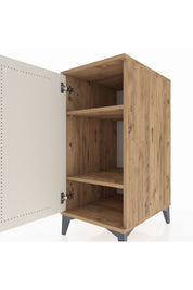 Kronos Komodin 2 Raflı Tek Kapaklı 44x59x96 Çam-Aytaşı