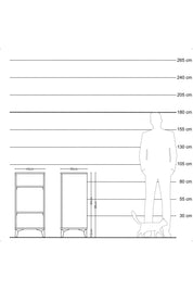 Kronos Komodin 2 Raflı 44x59x96 Aytaşı-Aytaşı