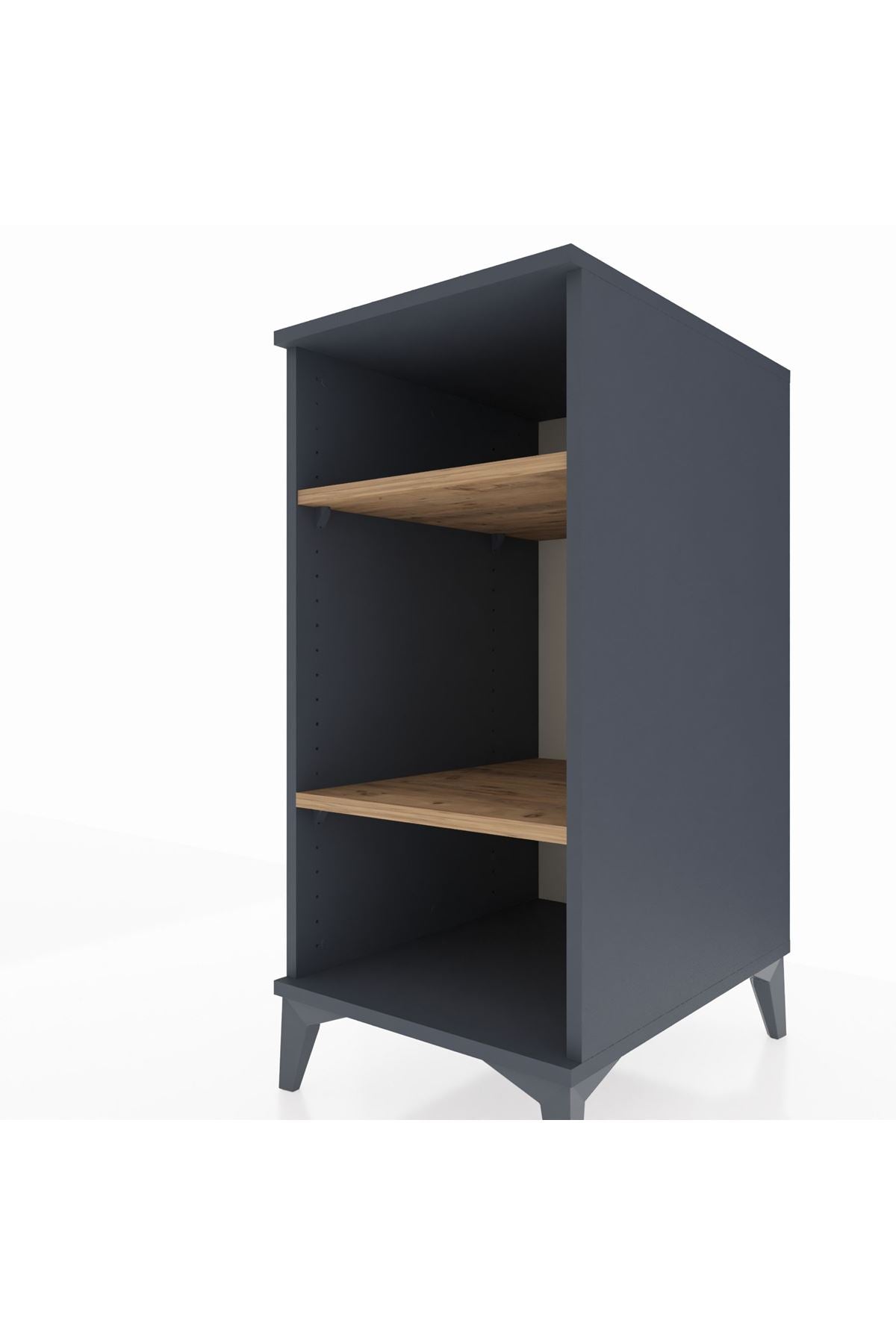 Kronos Komodin 2 Raflı 44x59x96 Antrasit-Çam