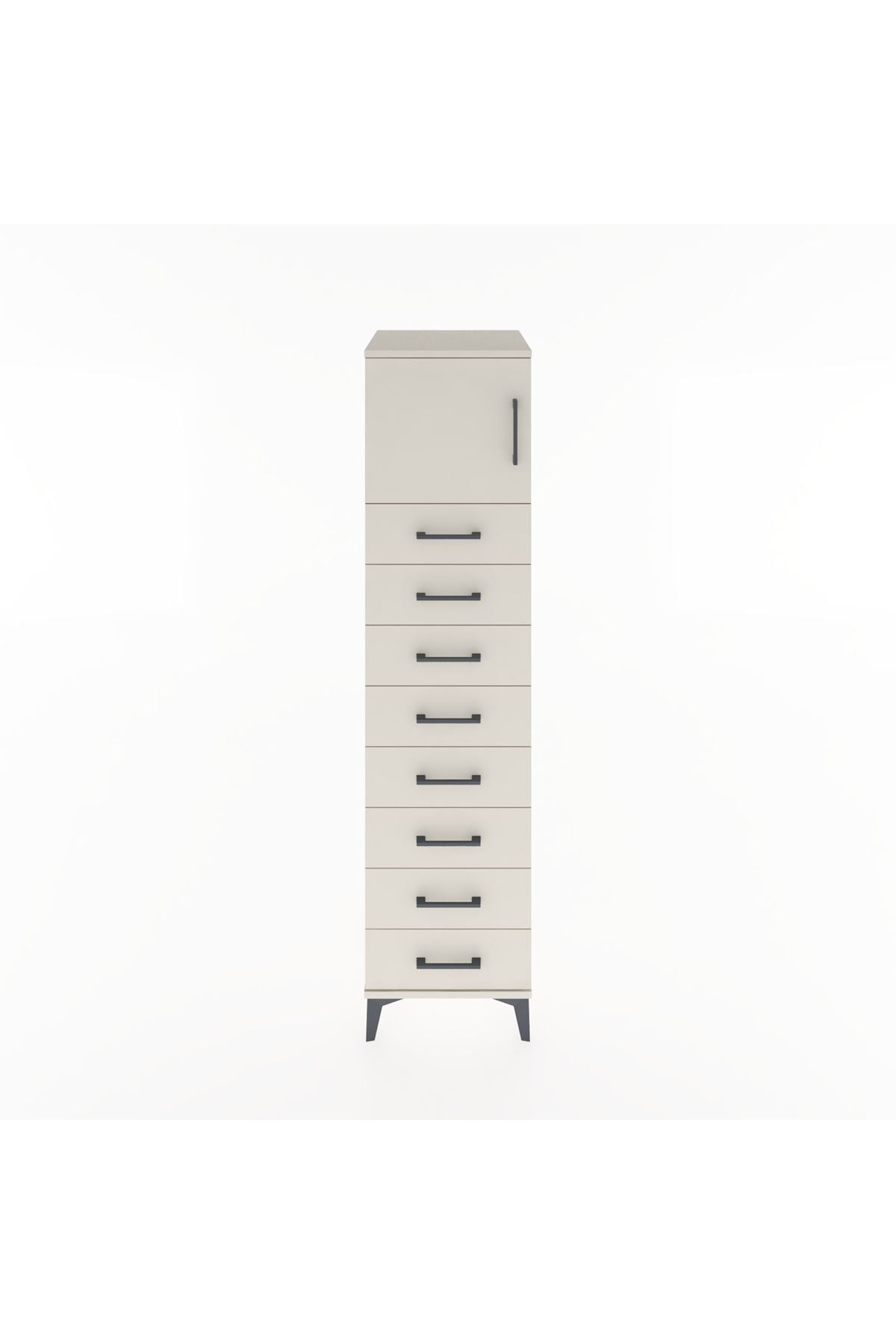 Hyperion Dolap Tek Raflı 8 Çekmeceli Tek Kapaklı 44x44x182 Aytaşı-Aytaşı