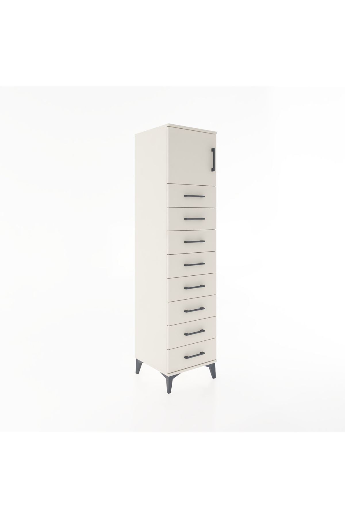 Hyperion Dolap Tek Raflı 8 Çekmeceli Tek Kapaklı 44x44x182 Aytaşı-Aytaşı