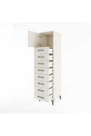 Hyperion Dolap Tek Raflı 8 Çekmeceli Tek Kapaklı 44x44x182 Aytaşı-Aytaşı