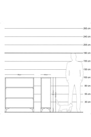 Hyperion Komodin 2 Raflı 60x44x106 Antrasit-Aytaşı