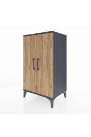 Hyperion Komodin 2 Kapaklı 60x44x106 Antrasit-Çam