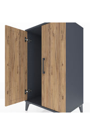 Hyperion Komodin 2 Kapaklı 60x44x106 Antrasit-Çam