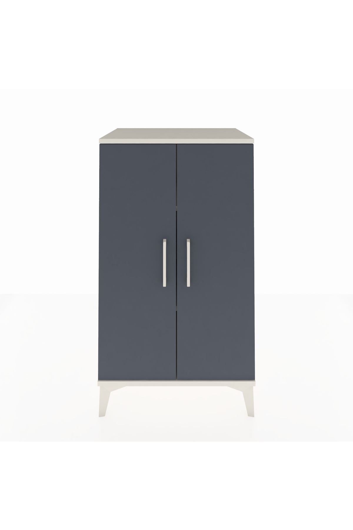 Hyperion Komodin 2 Raflı 2 Kapaklı 60x44x106 Aytaşı-Antrasit