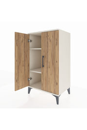 Hyperion Komodin 2 Raflı 2 Kapaklı 60x44x106 Aytaşı-Çam