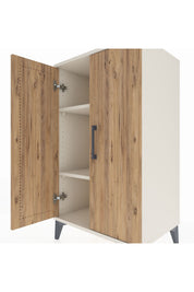 Hyperion Komodin 2 Raflı 2 Kapaklı 60x44x106 Aytaşı-Çam