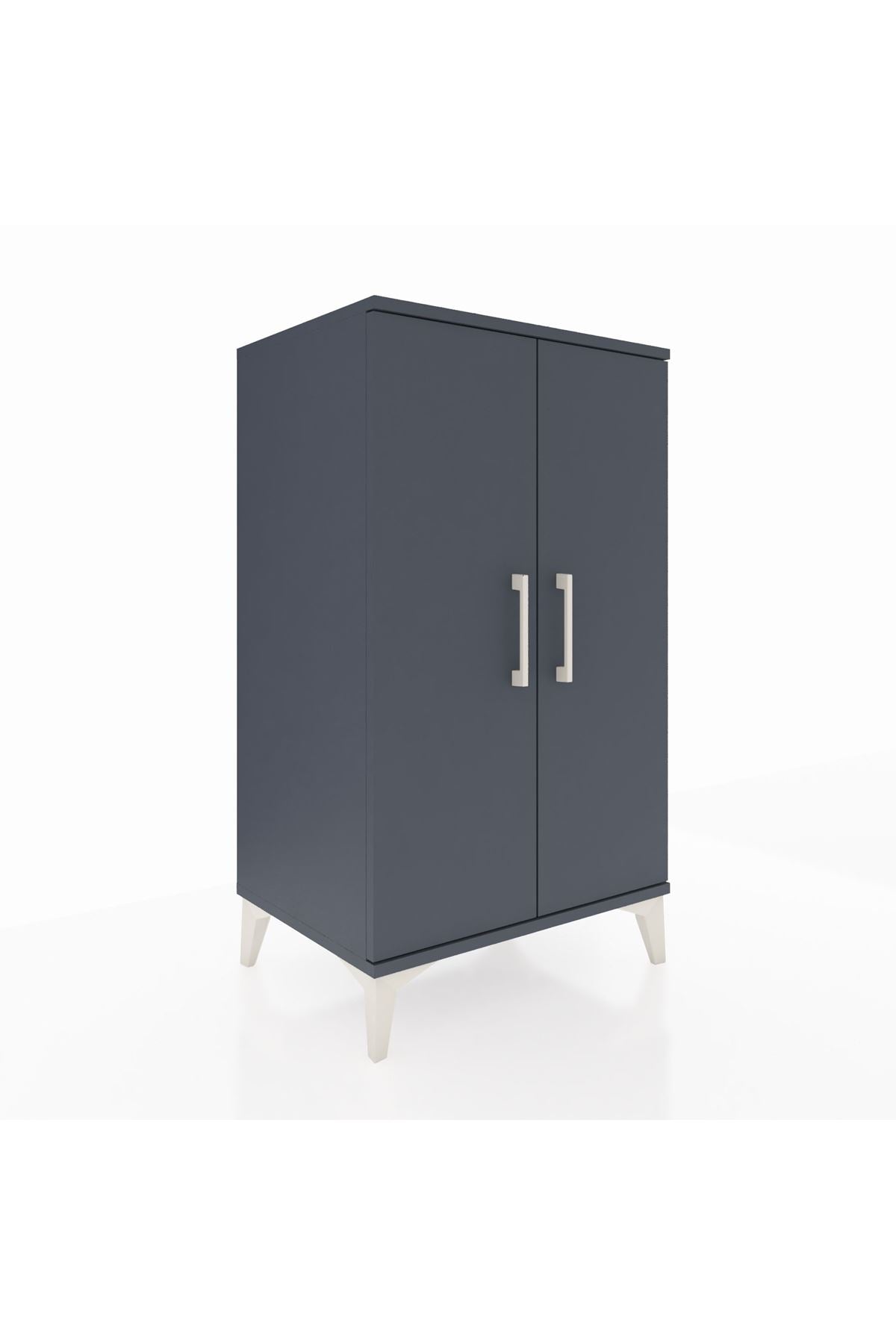 Hyperion Komodin 2 Raflı 2 Kapaklı 60x44x106 Antrasit-Antrasit