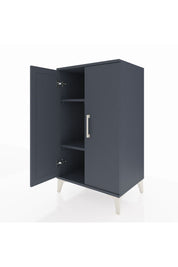 Hyperion Komodin 2 Raflı 2 Kapaklı 60x44x106 Antrasit-Antrasit