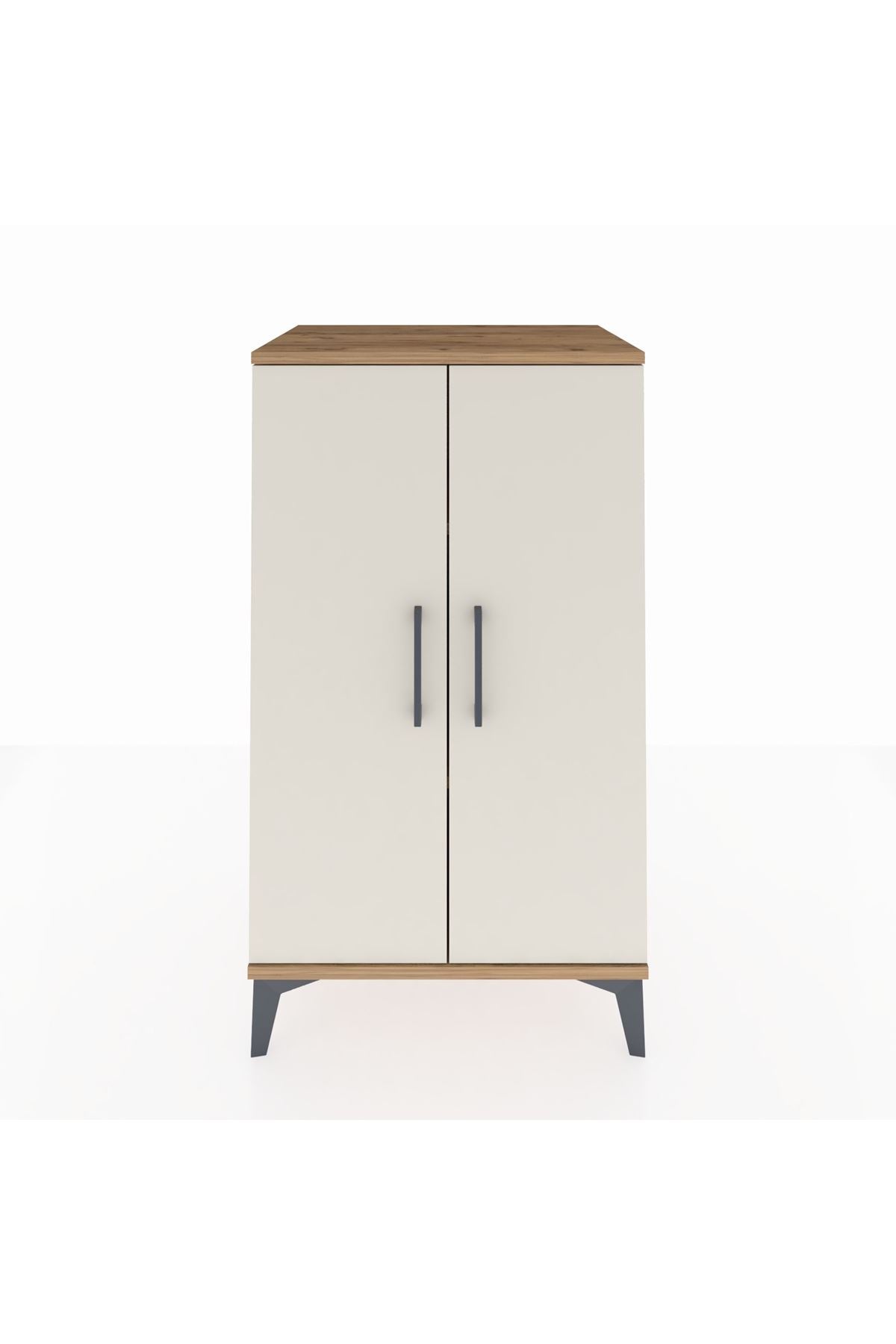 Hyperion Komodin 2 Raflı 2 Kapaklı 60x44x106 Çam-Aytaşı