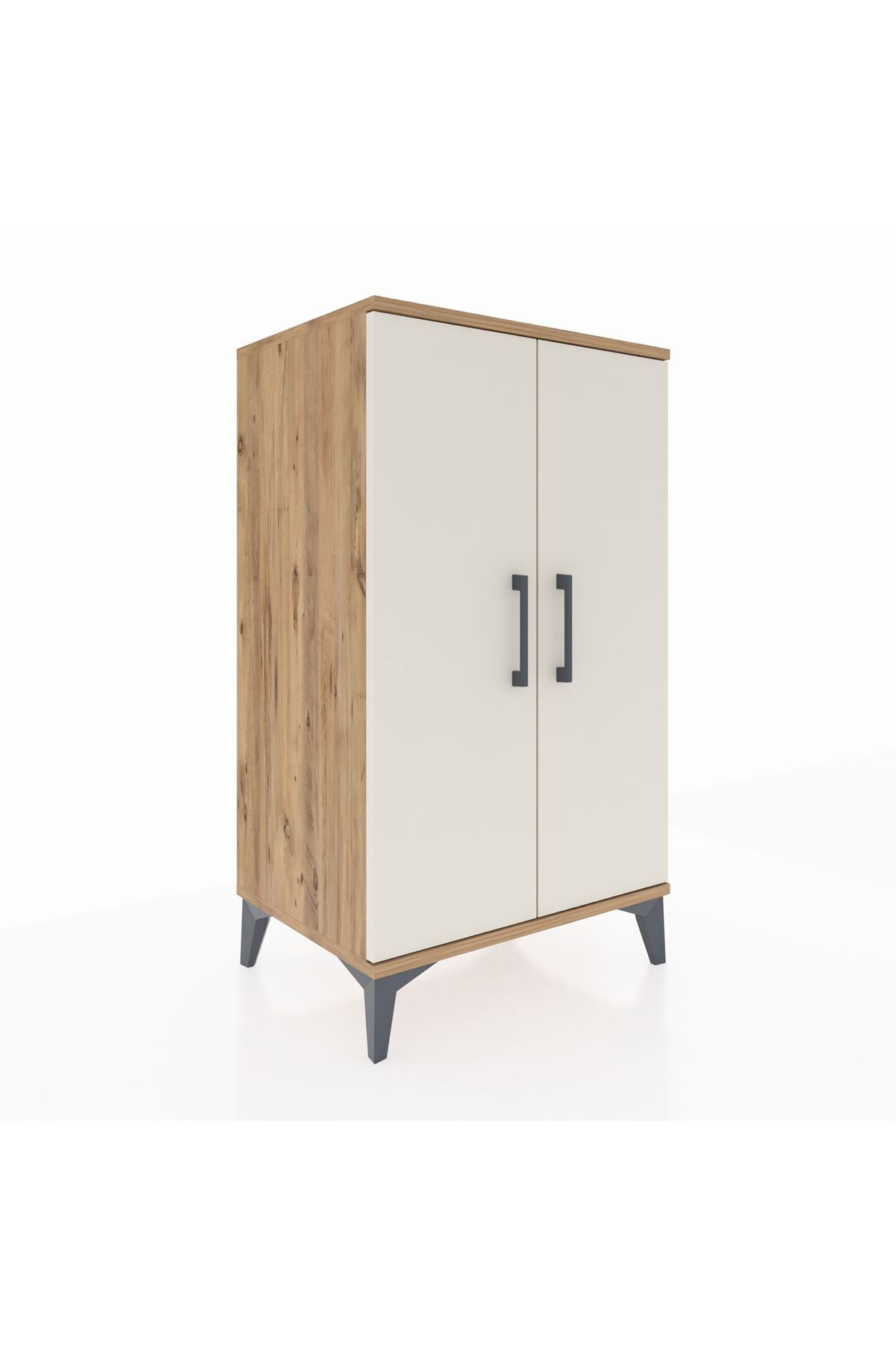 Hyperion Komodin 2 Raflı 2 Kapaklı 60x44x106 Çam-Aytaşı