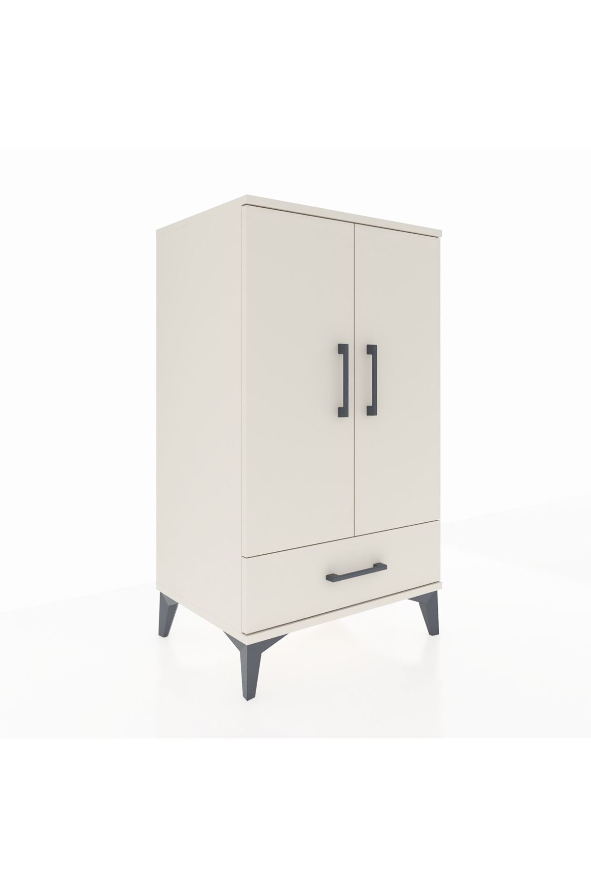 Hyperion Komodin 3 Raflı Tek Çekmeceli 2 Kapaklı 60x44x106 Aytaşı-Aytaşı