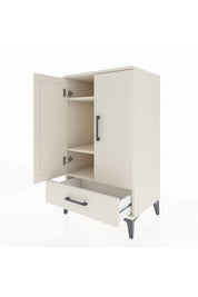 Hyperion Komodin 3 Raflı Tek Çekmeceli 2 Kapaklı 60x44x106 Aytaşı-Aytaşı