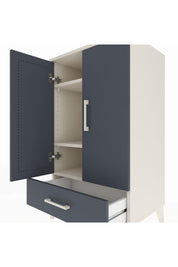 Hyperion Komodin 3 Raflı Tek Çekmeceli 2 Kapaklı 60x44x106 Aytaşı-Antrasit