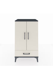 Hyperion Komodin 3 Raflı Tek Çekmeceli 2 Kapaklı 60x44x106 Antrasit-Aytaşı