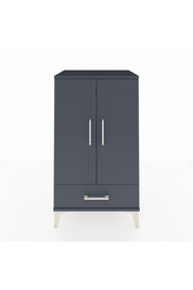 Hyperion Komodin 3 Raflı Tek Çekmeceli 2 Kapaklı 60x44x106 Antrasit-Antrasit