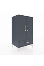 Hyperion Komodin 3 Raflı Tek Çekmeceli 2 Kapaklı 60x44x106 Antrasit-Antrasit