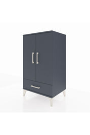 Hyperion Komodin 3 Raflı Tek Çekmeceli 2 Kapaklı 60x44x106 Antrasit-Antrasit