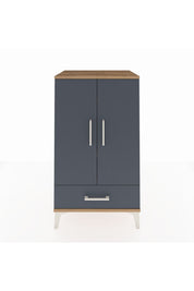 Hyperion Komodin 3 Raflı Tek Çekmeceli 2 Kapaklı 60x44x106 Çam-Antrasit