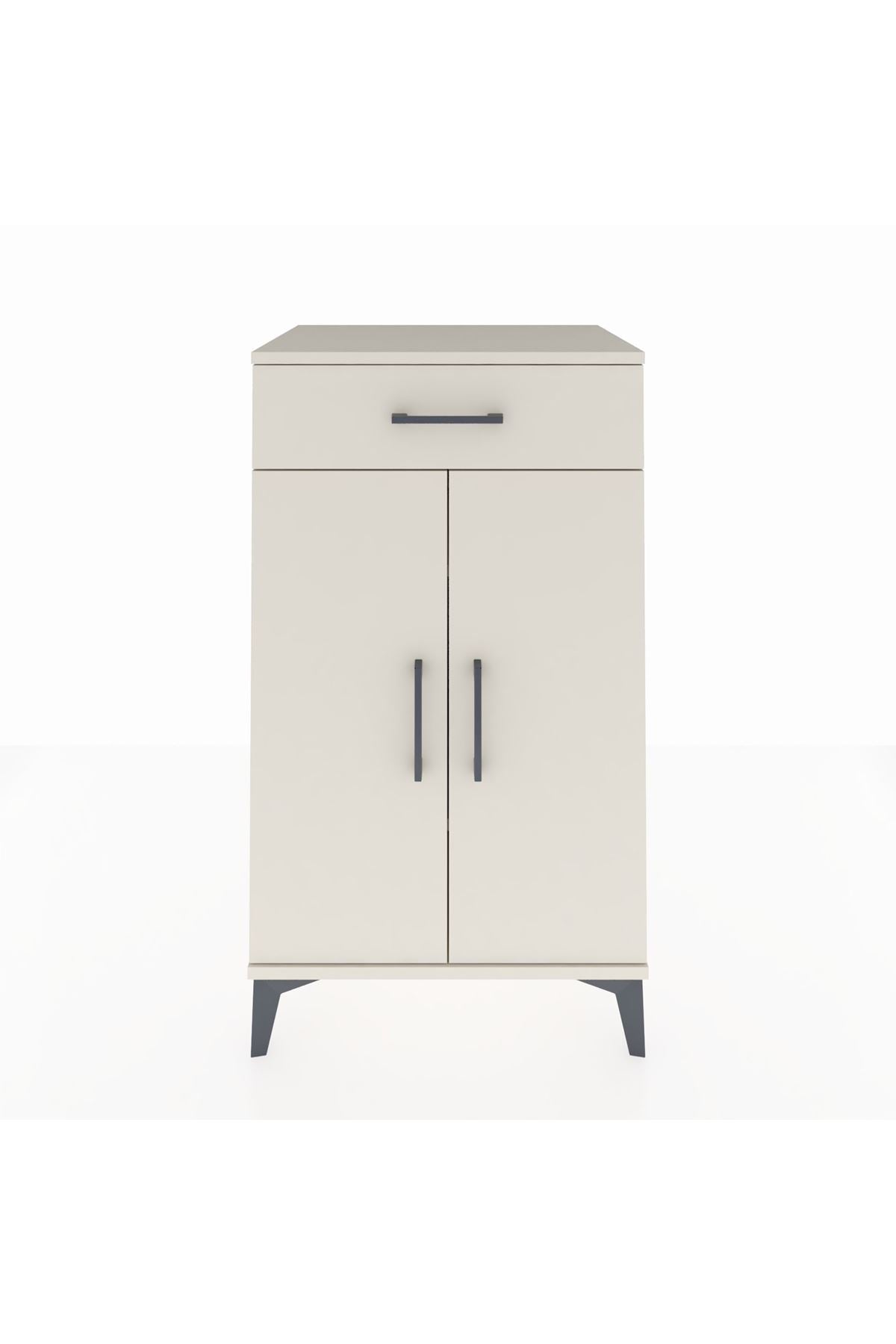 Hyperion Komodin 2 Raflı Tek Çekmeceli 2 Kapaklı 60x44x106 Aytaşı-Aytaşı