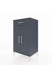 Hyperion Komodin 2 Raflı Tek Çekmeceli 2 Kapaklı 60x44x106 Antrasit-Antrasit